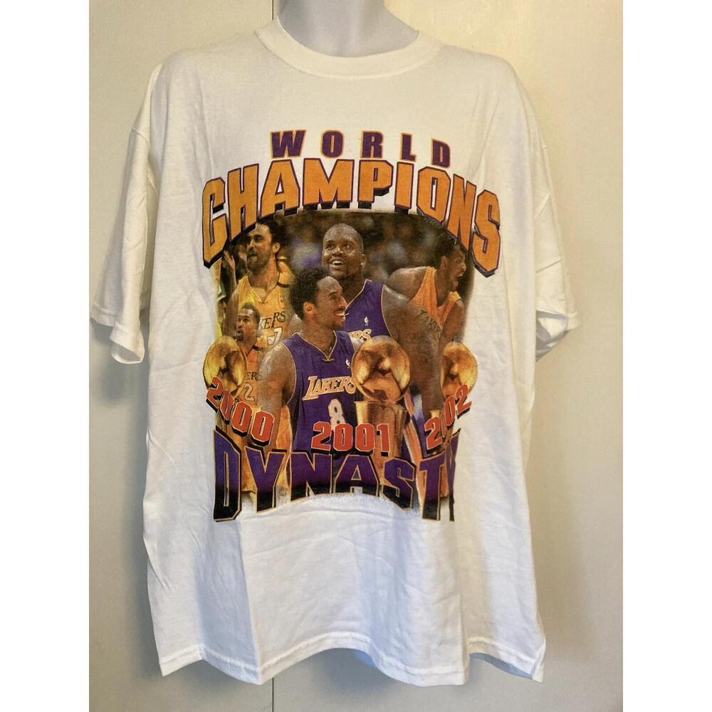 2002 Los Angeles Lakers World Champions Dynasty Shirt Kobe Shaq Never Worn